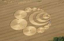 Aerial view of crop circles in Switzerland